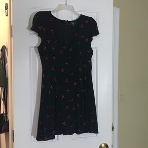 Lulus Best Day Ever Black Cherry Skater Dress XL